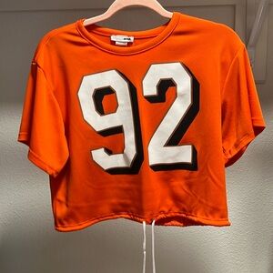 Fashion Nova Orange Scrunched Up 92 Top (L)